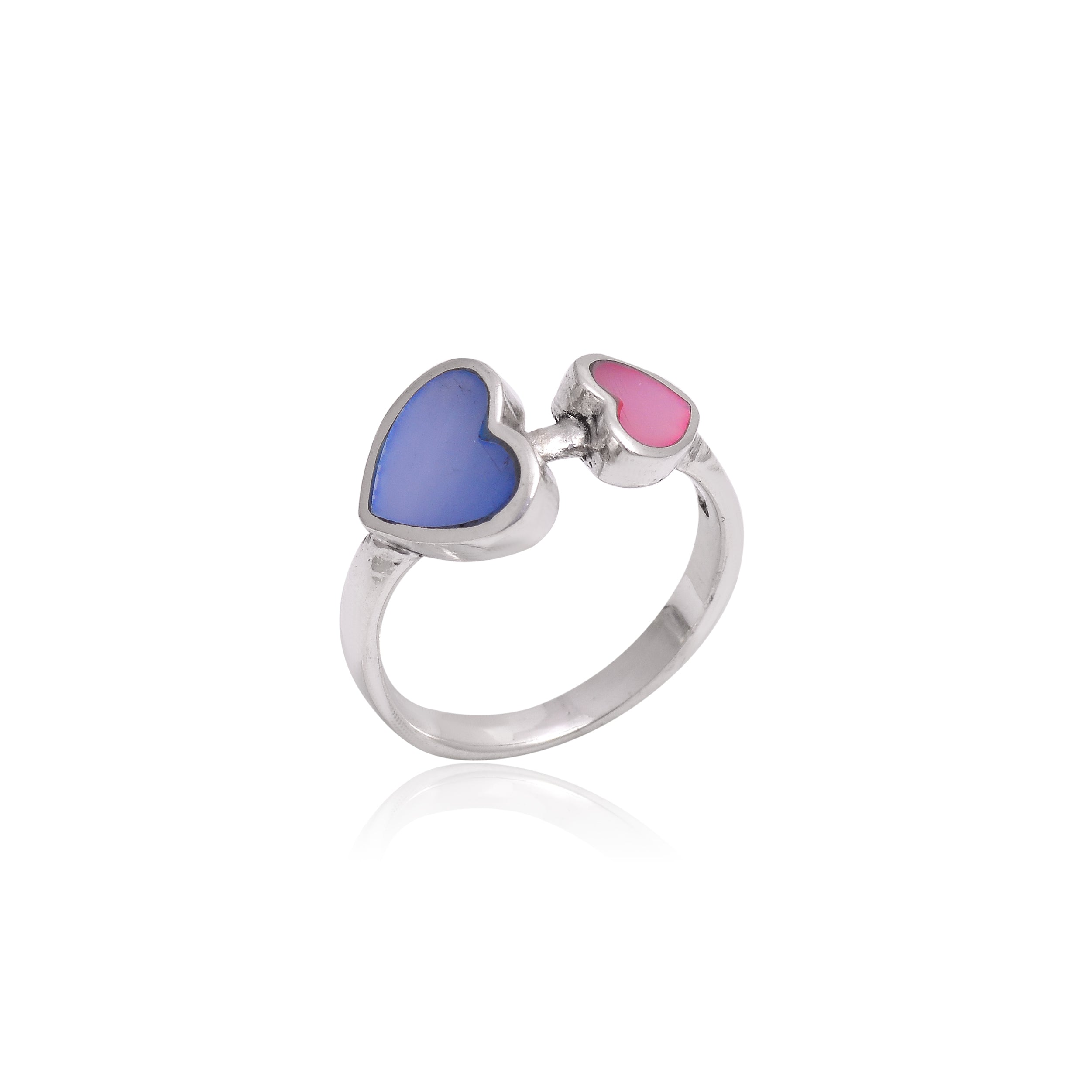 Heart Shape mop Ring in 925 Silver Ring