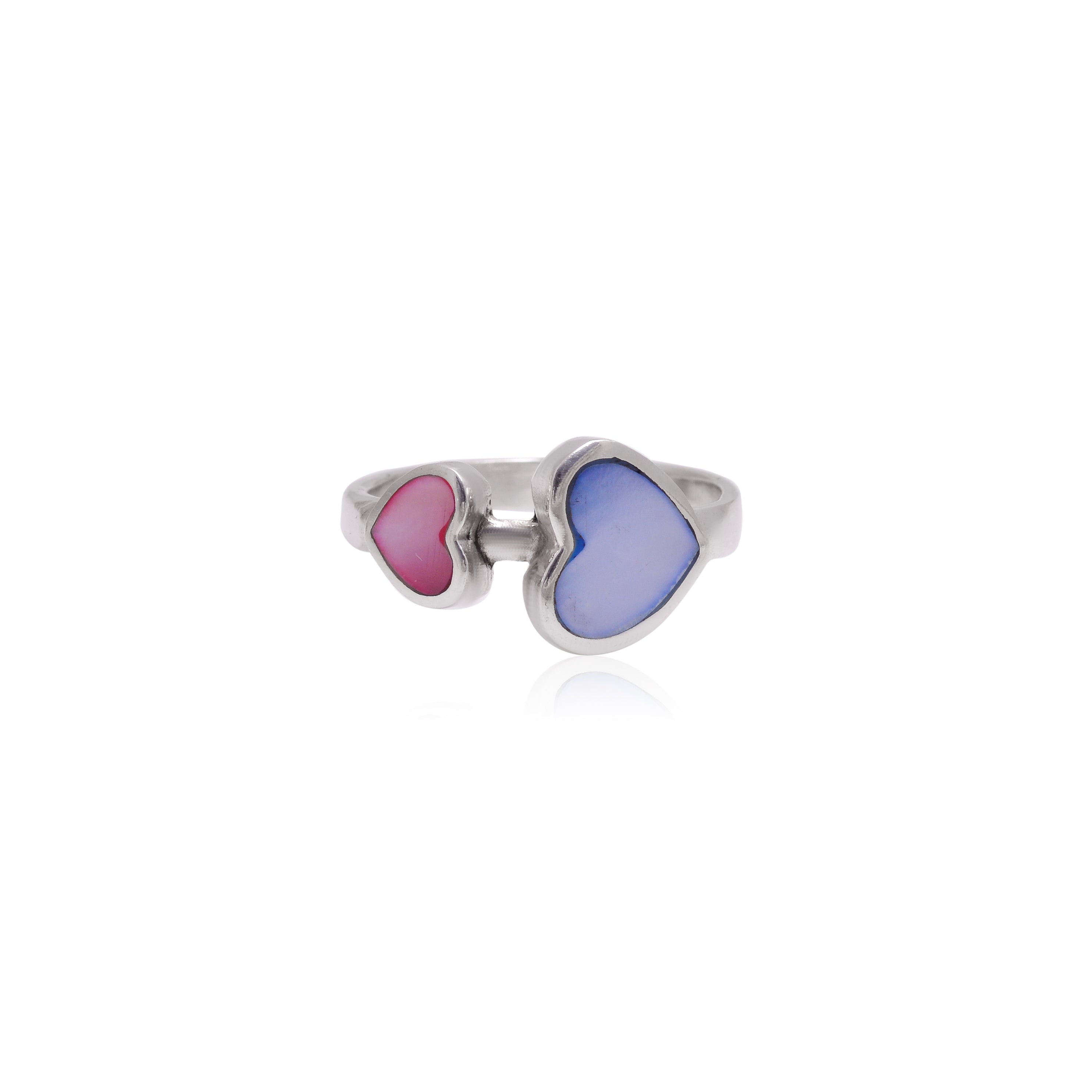 Heart Shape mop Ring in 925 Silver Ring